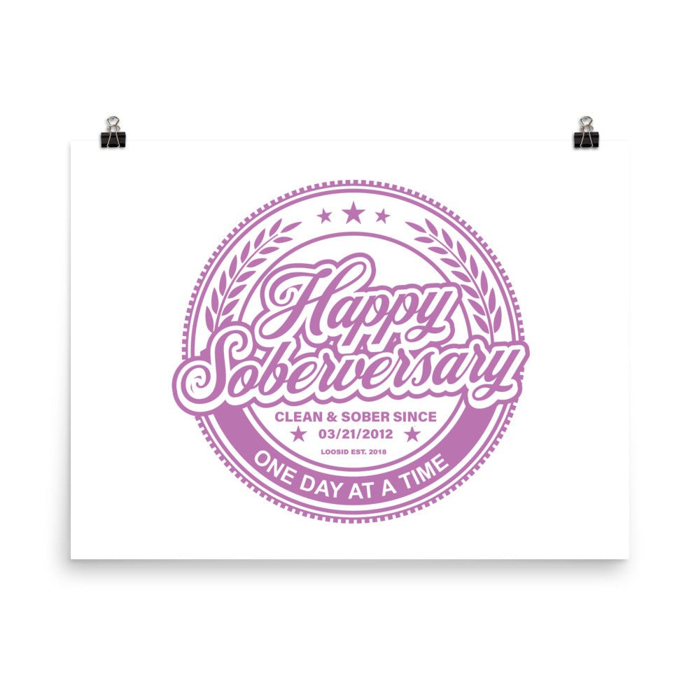 Happy Soberversary Shield Paper Sobriety Art graphic detail (view 4)