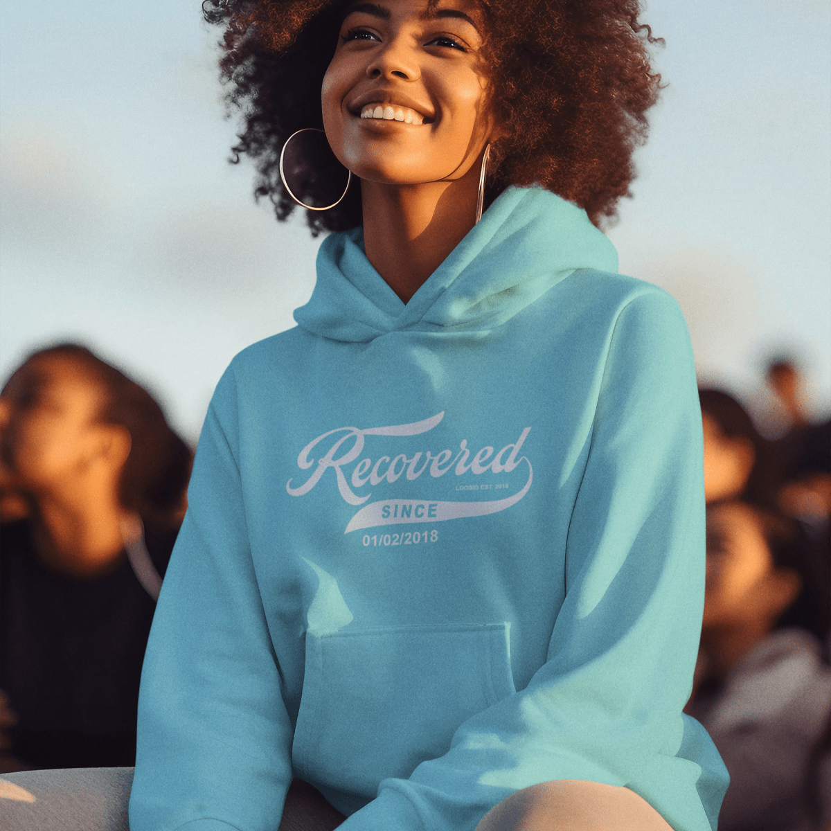 Women's Recovered Since Hoodie w/ Personalized Recovered Date
