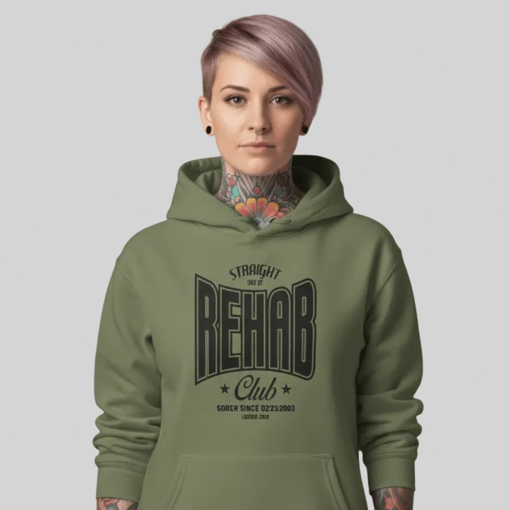 Rehab Recovery Hoodie graphic detail (view 4)