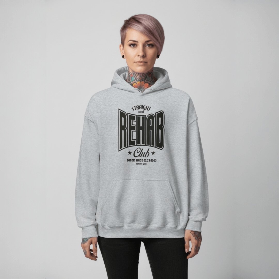 Recovery Hoodie | Rehab Unisex Hoodie with Personalized Date