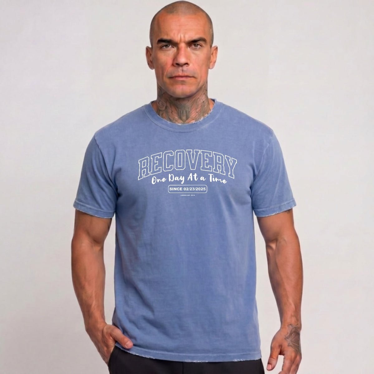 Sober T Shirt | Men's Recovery Looks Good On You Garment-Dyed Tee