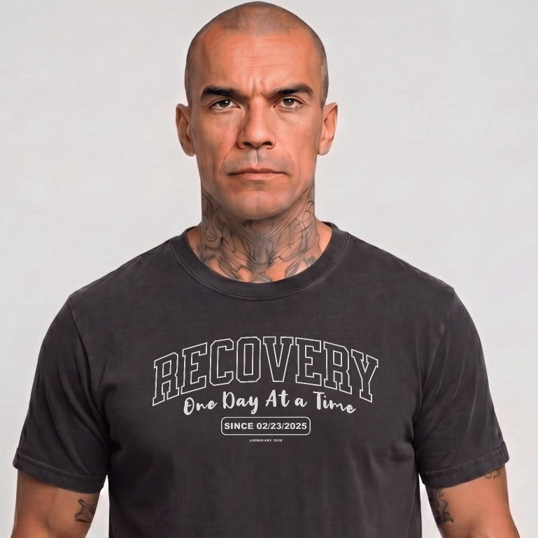 Sober T Shirt | Men's Recovery Looks Good On You Garment-Dyed Tee