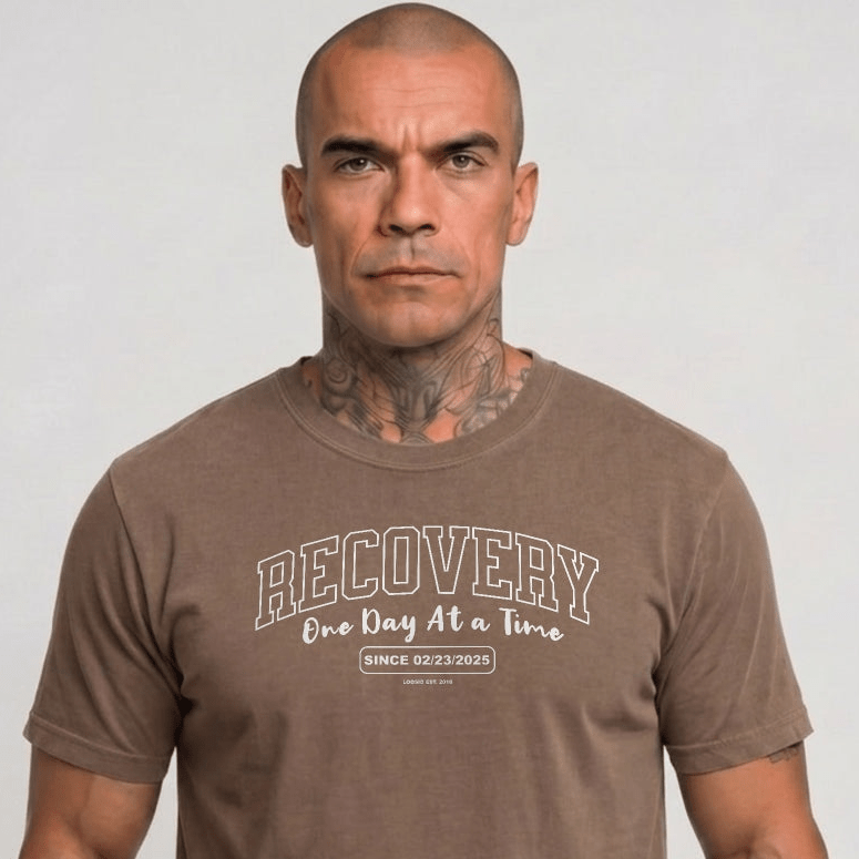 Sober T Shirt | Men's Recovery Looks Good On You Garment-Dyed Tee