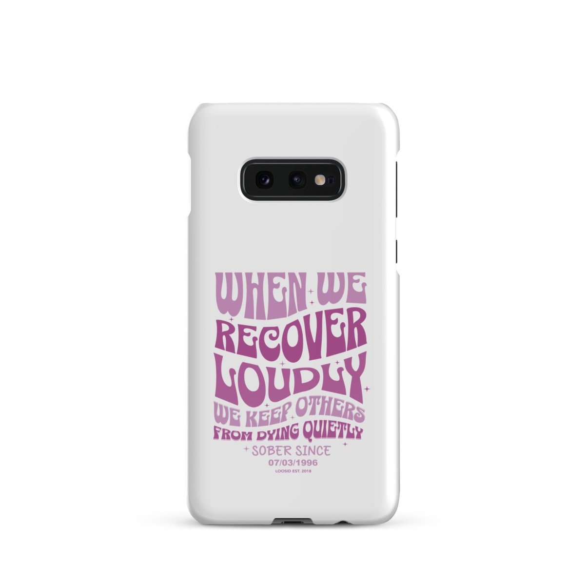 When we recover loudly Snap Recovery Phone Case close-up view (view 2)