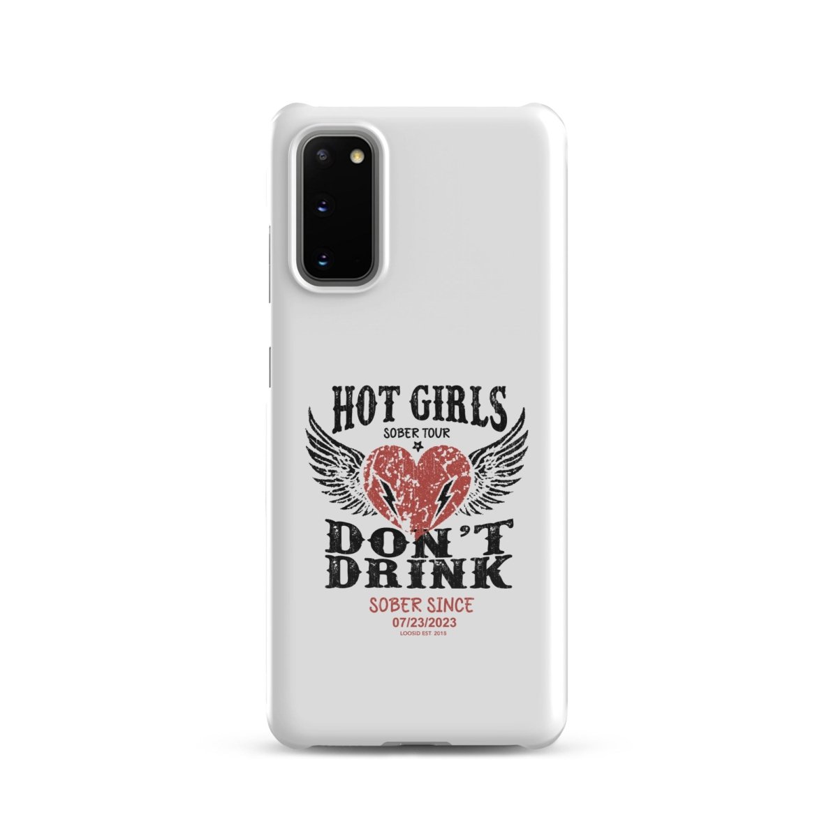 Hot Girls Don't Drink Snap Recovery Phone Case graphic detail (view 4)
