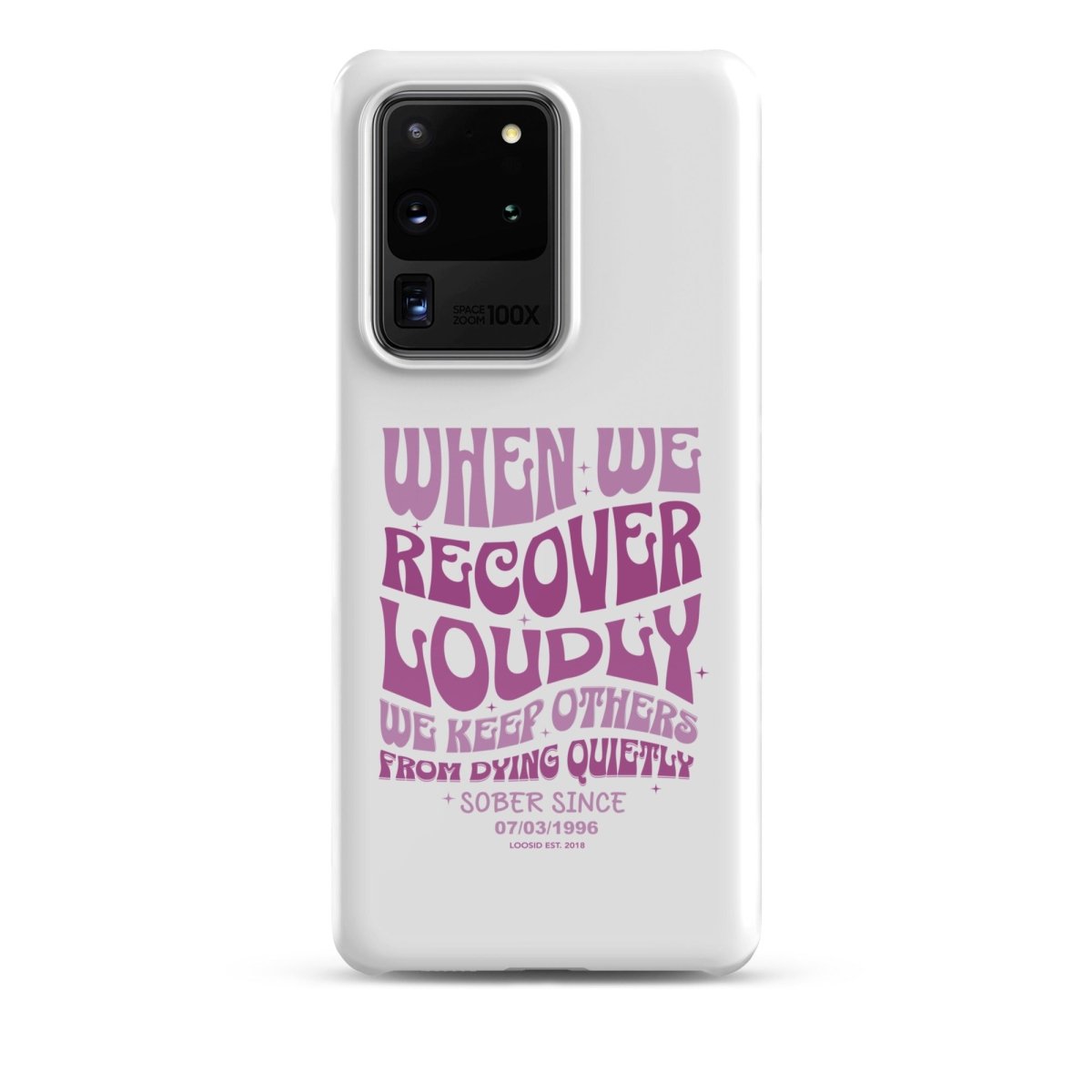 When we recover loudly Snap Recovery Phone Case back view (view 7)
