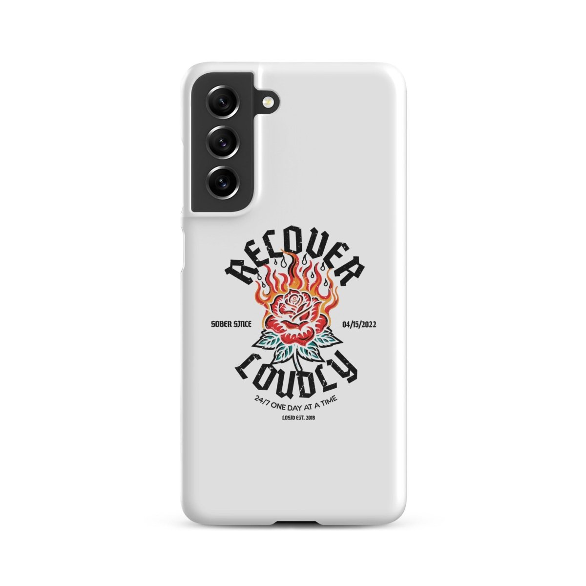 Recover Loudly Snap Recovery Phone Case close-up view (view 12)