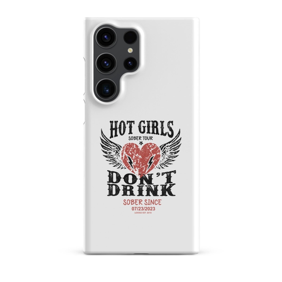 Hot Girls Don't Drink Snap Recovery Phone Case back view (view 17)