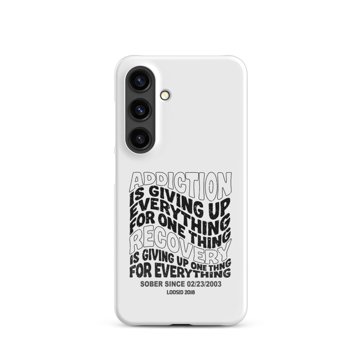 Addiction Is Giving Up Snap Recovery Phone Case packaging detail (view 18)