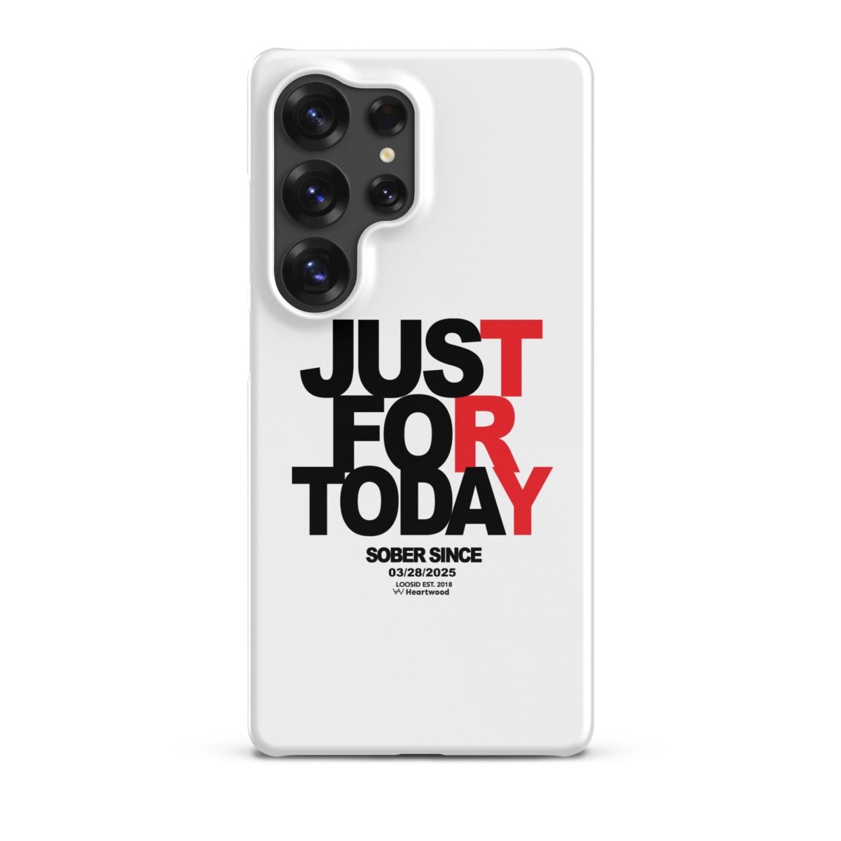 Just For Today Snap Recovery Phone Case flat lay styled image (view 23)