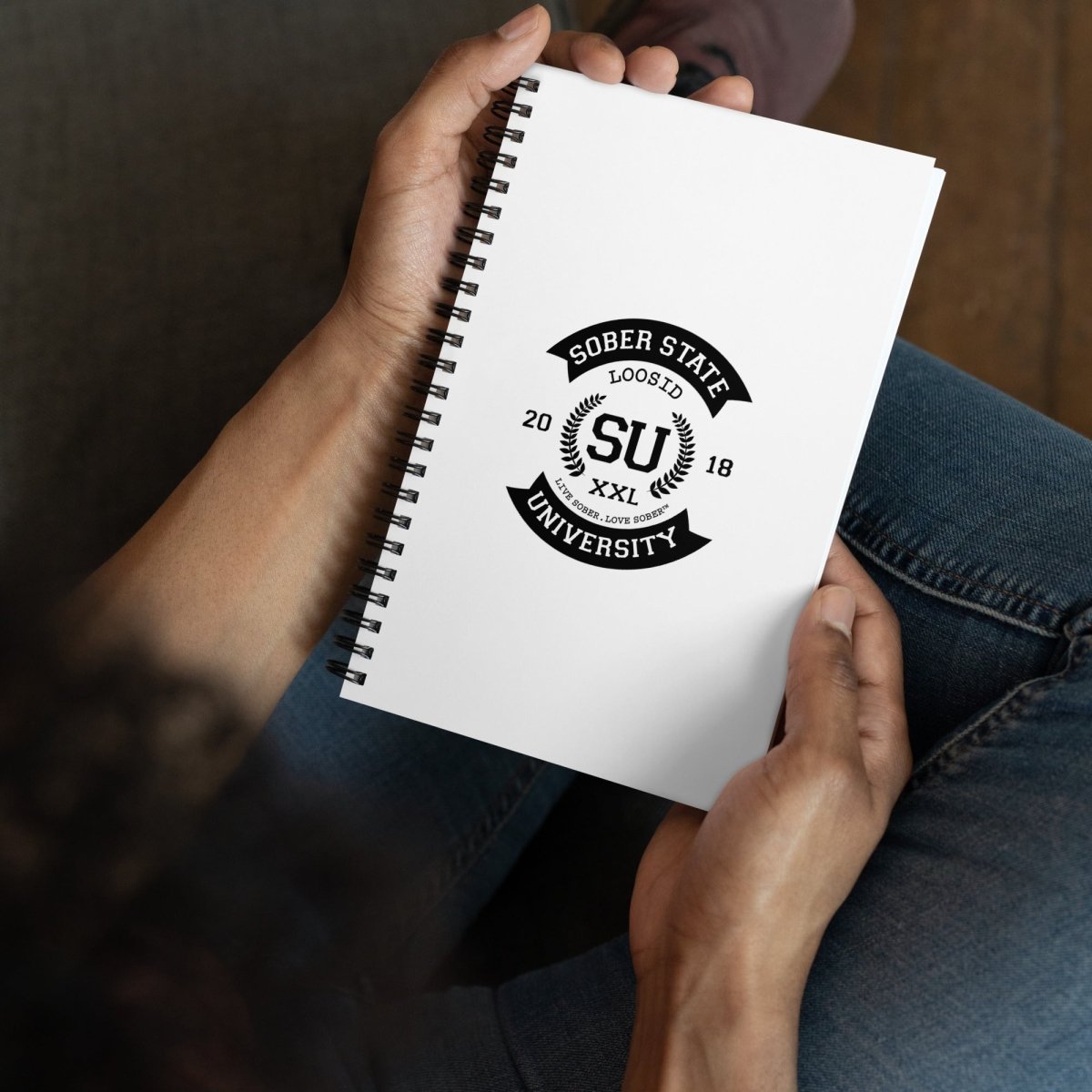 Sober State University Spiral notebook