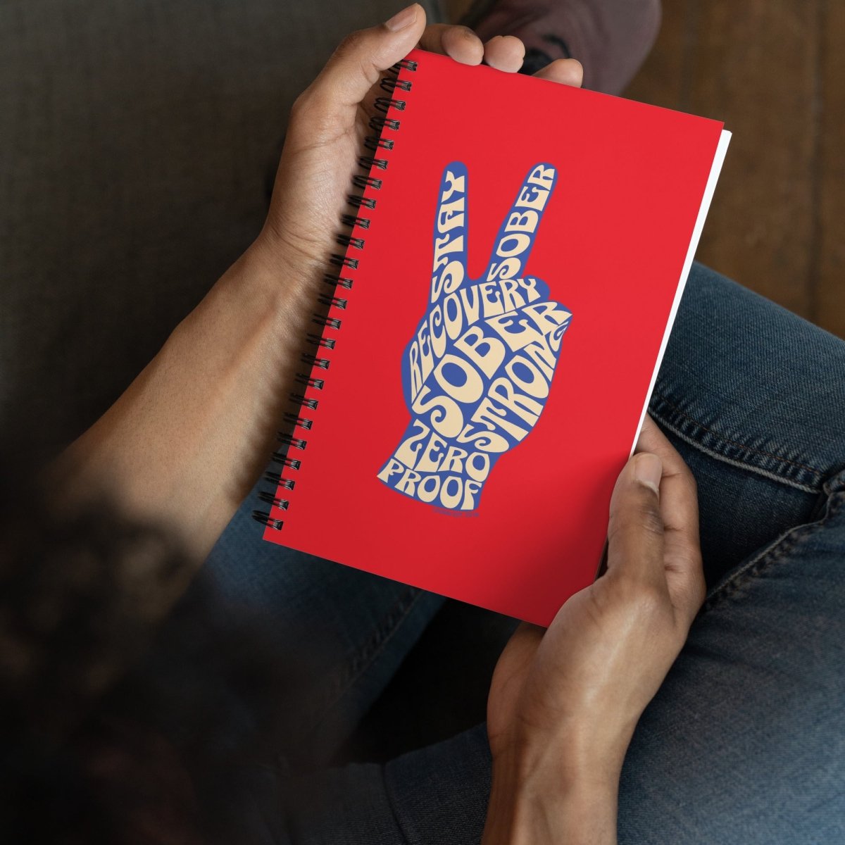 Peace & Sober Spiral Notebook