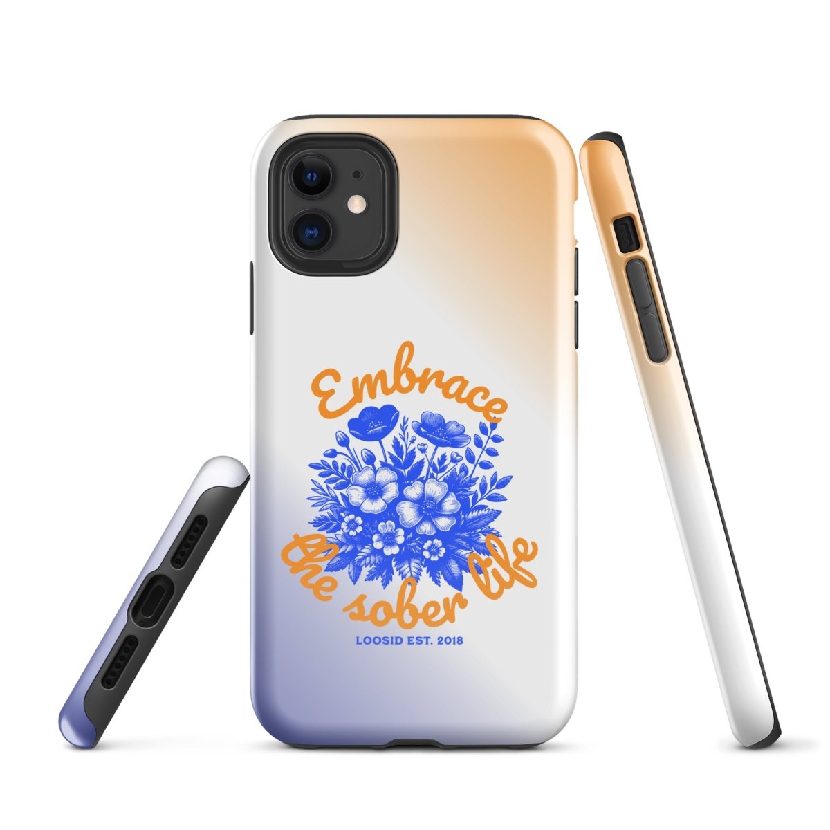 Embrace Sobriety Recovery Phone Case close-up view (view 2)