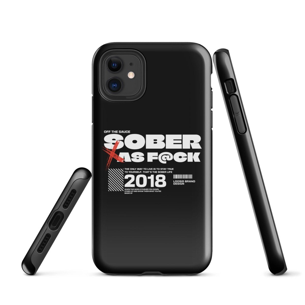 Sober As F*ck Recovery Phone Case close-up view (view 2)