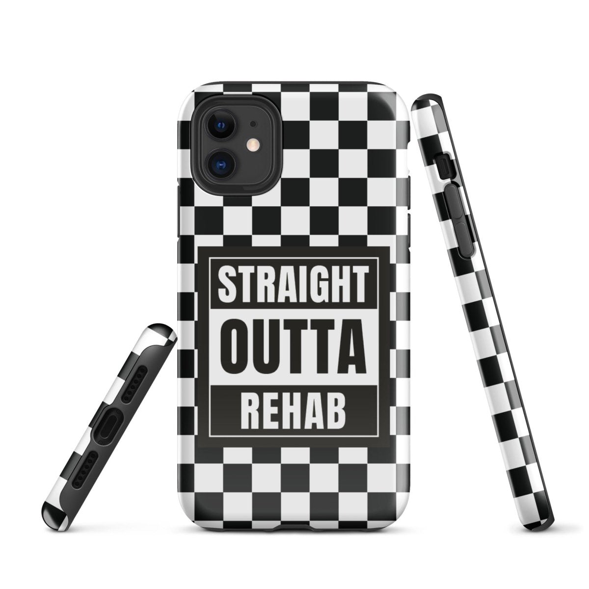 Straight outta of Rehab Recovery Phone Case close-up view (view 2)