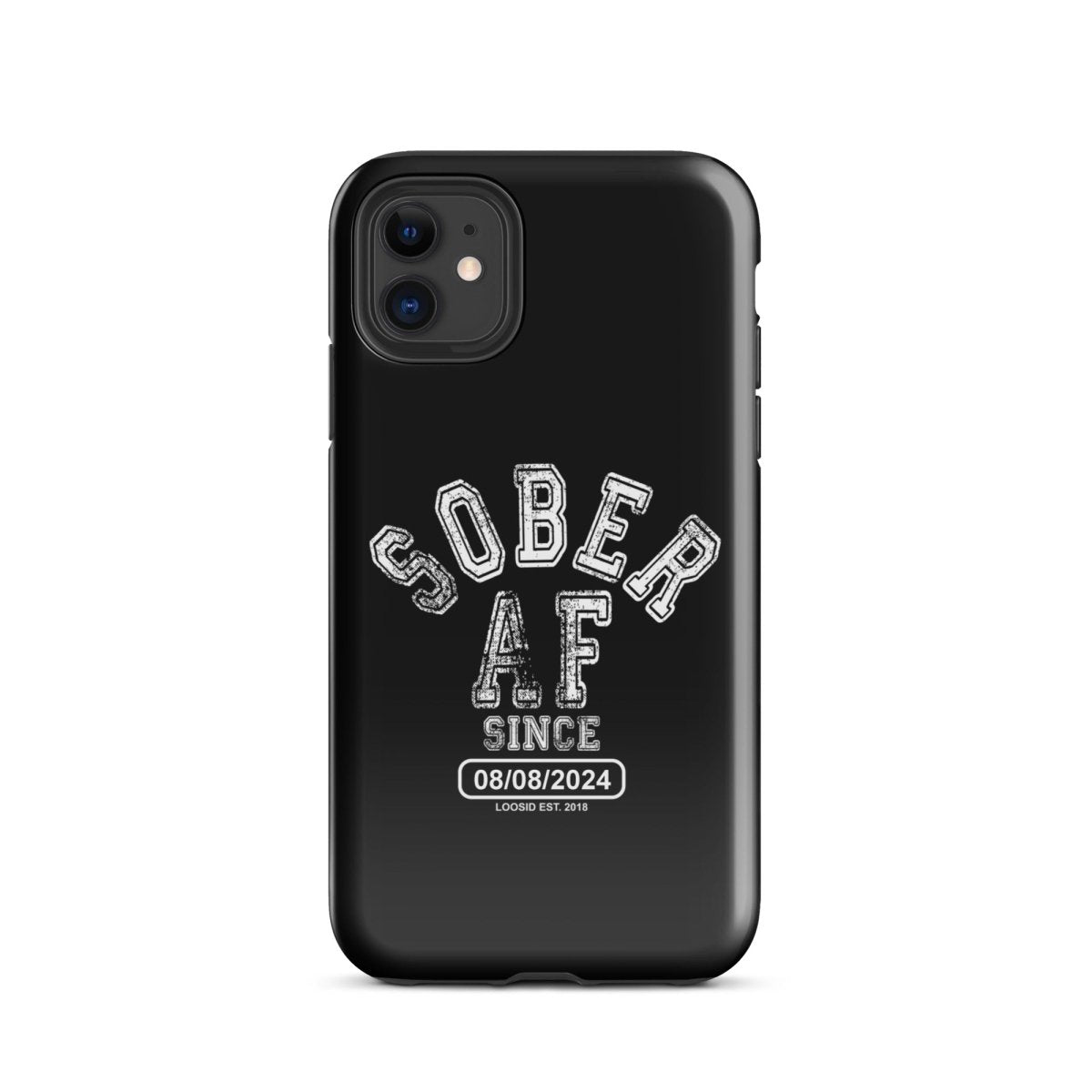 Sober AF Recovery Phone Case close-up view (view 2)