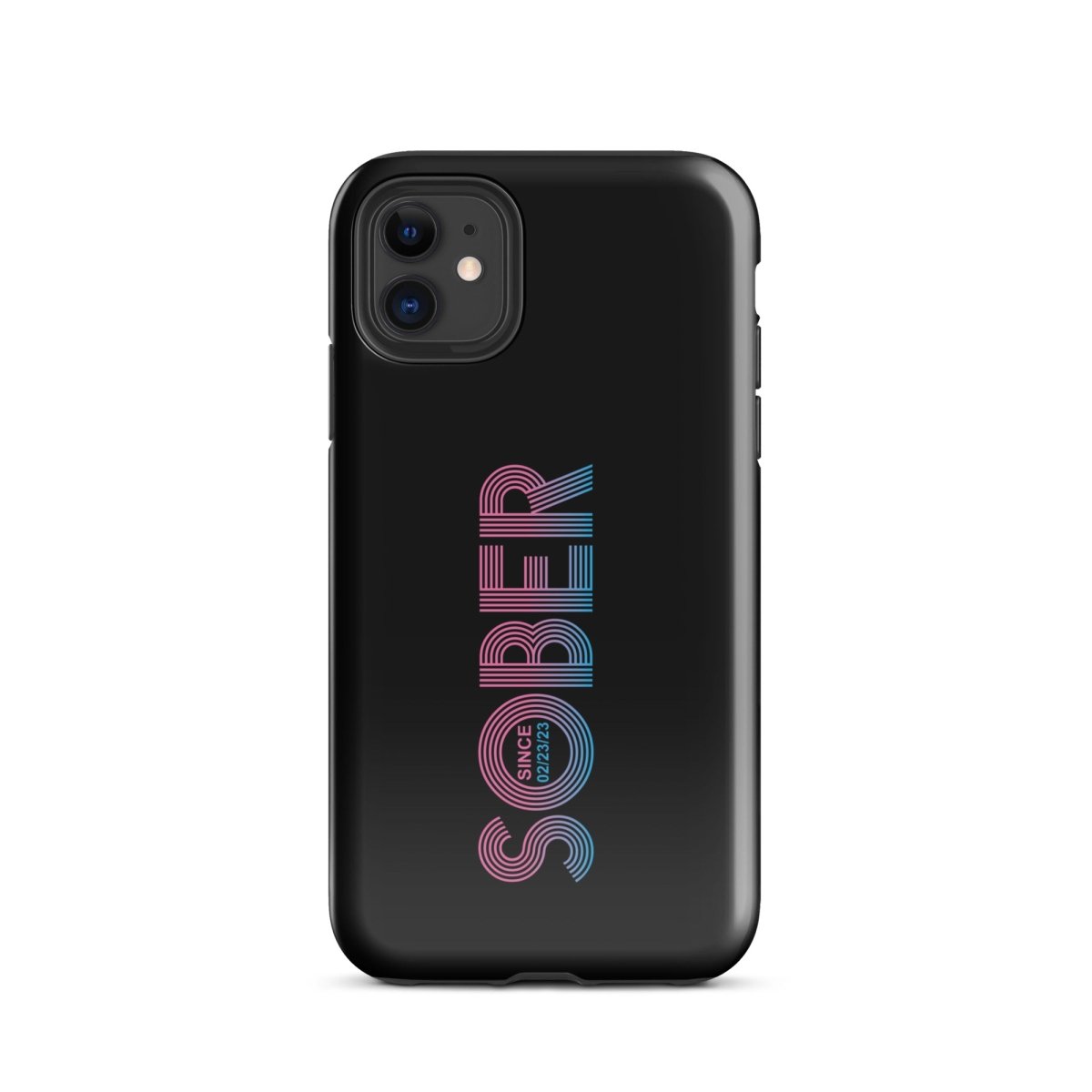 Sober Since Recovery Phone Case close-up view (view 2)