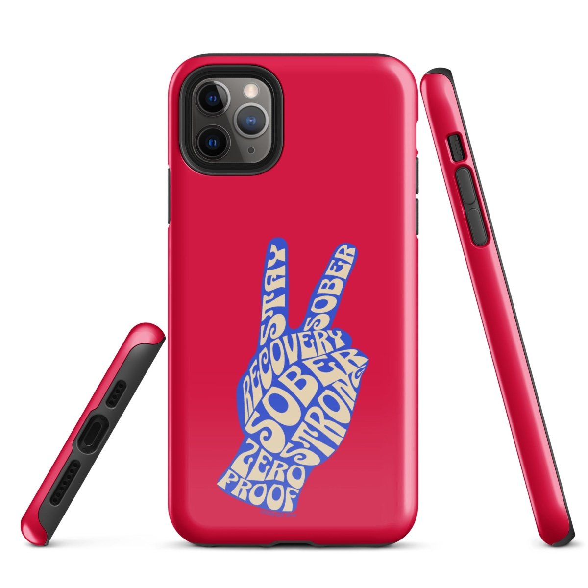 Peace & Sober Recovery Phone Case graphic detail (view 4)