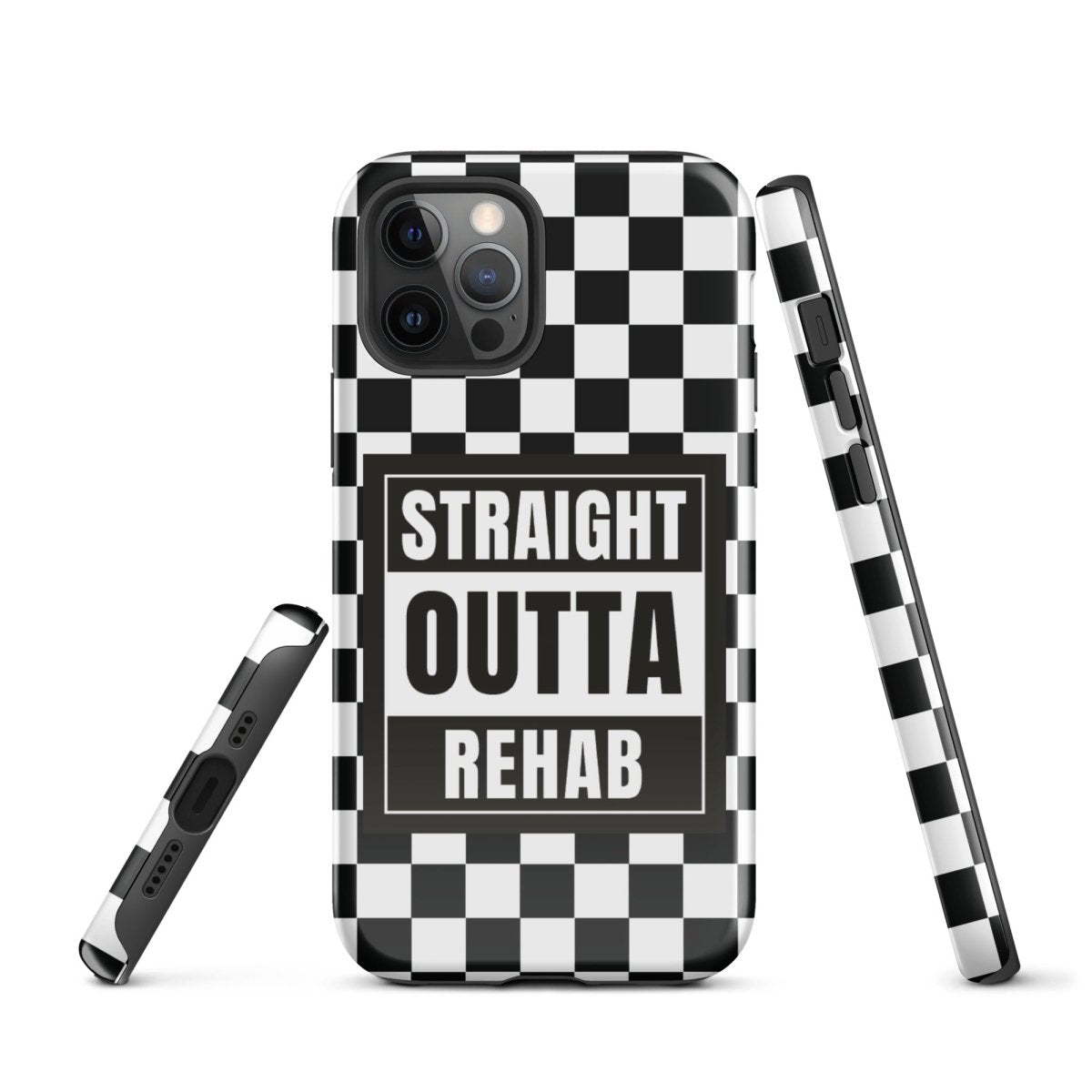 Straight outta of Rehab Recovery Phone Case back view (view 7)