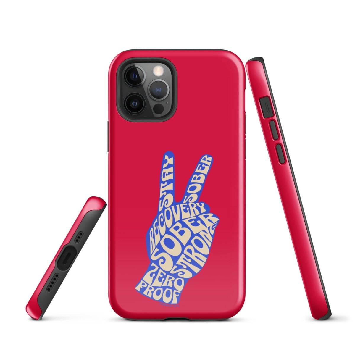 Peace & Sober Recovery Phone Case back view (view 7)