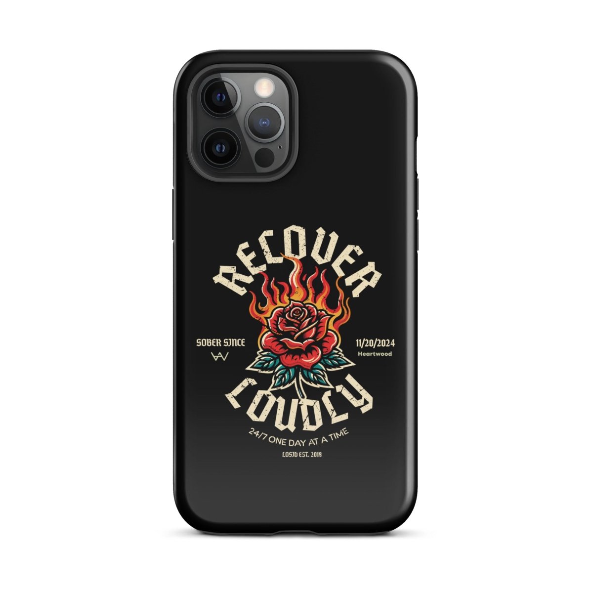 Recover Loudly Recovery Phone Case back view (view 7)
