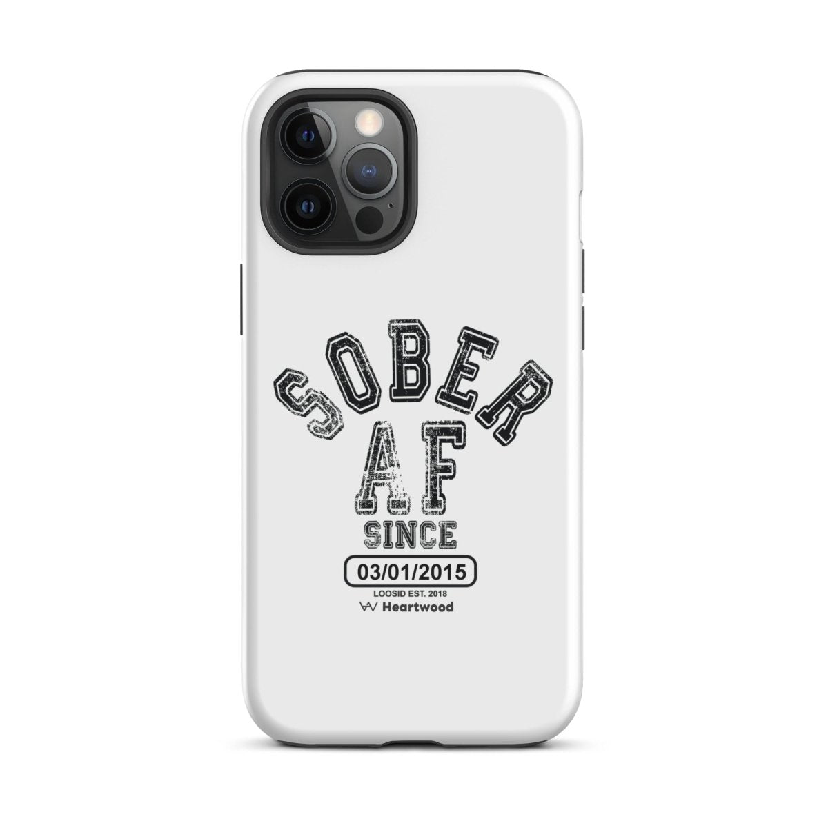 Sober AF Recovery Phone Case back view (view 7)