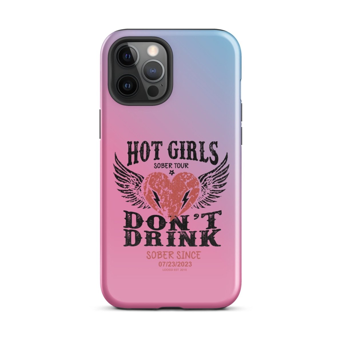 Hot Girls Don't Drink Recovery Phone Case back view (view 7)