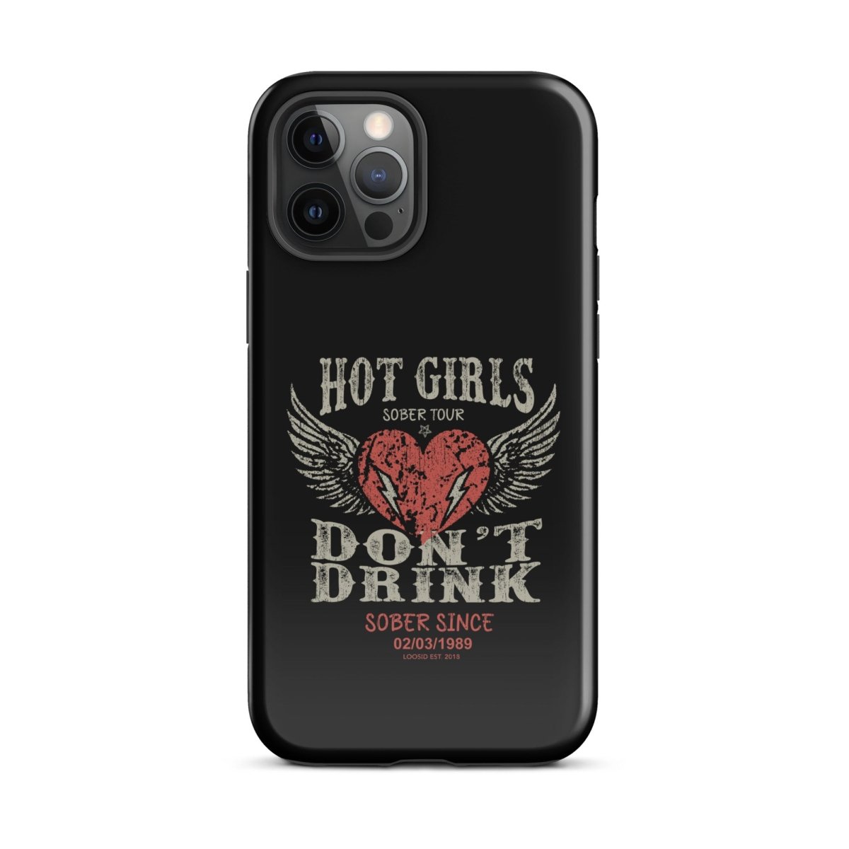 Hot Girls Don't Drink Recovery Phone Case back view (view 7)