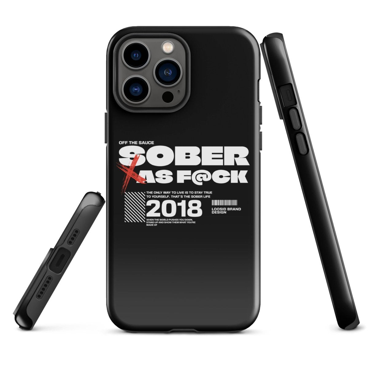 Sober As F*ck Recovery Phone Case close-up view (view 12)