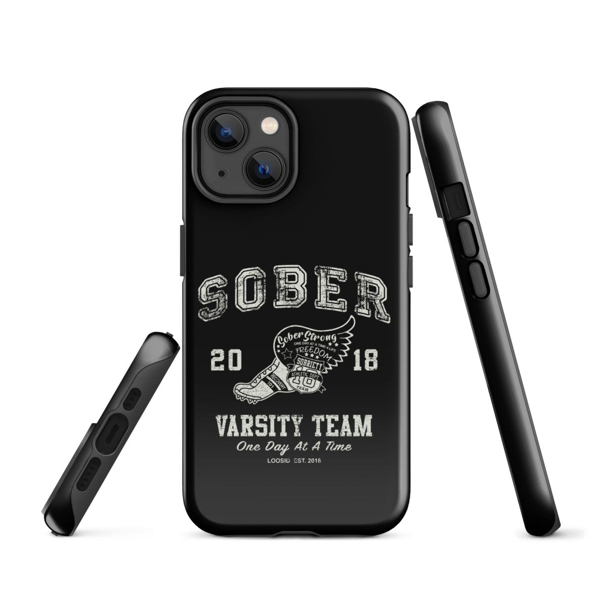 Varsity Recovery Phone Case flat lay styled image (view 13)