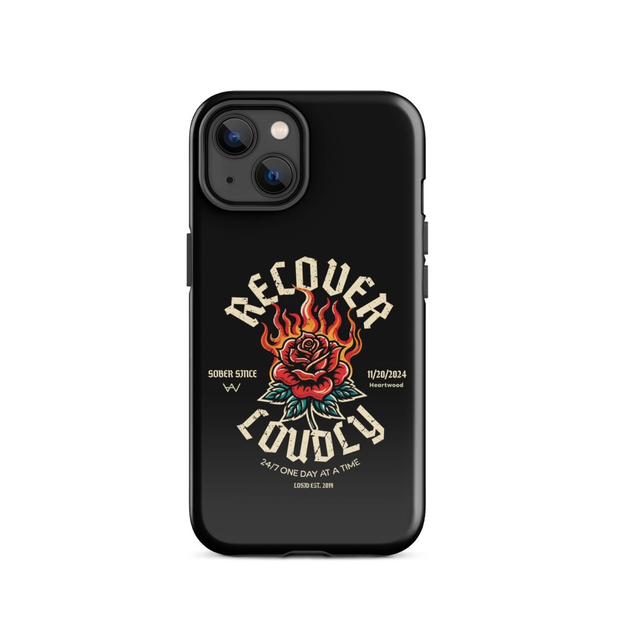 Recover Loudly Recovery Phone Case close-up view (view 12)