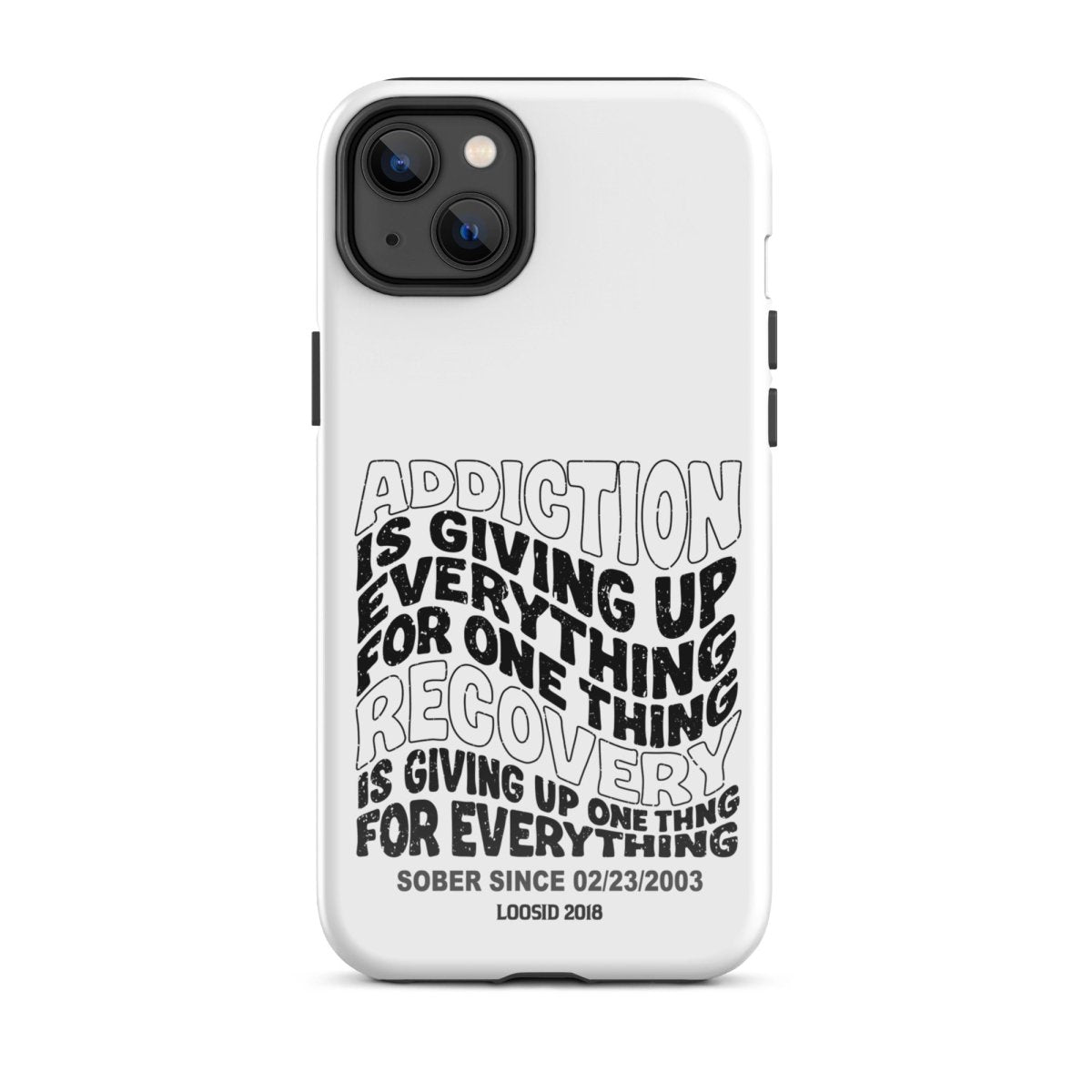 Addiction is Giving Up Recovery Phone Case graphic detail (view 14)