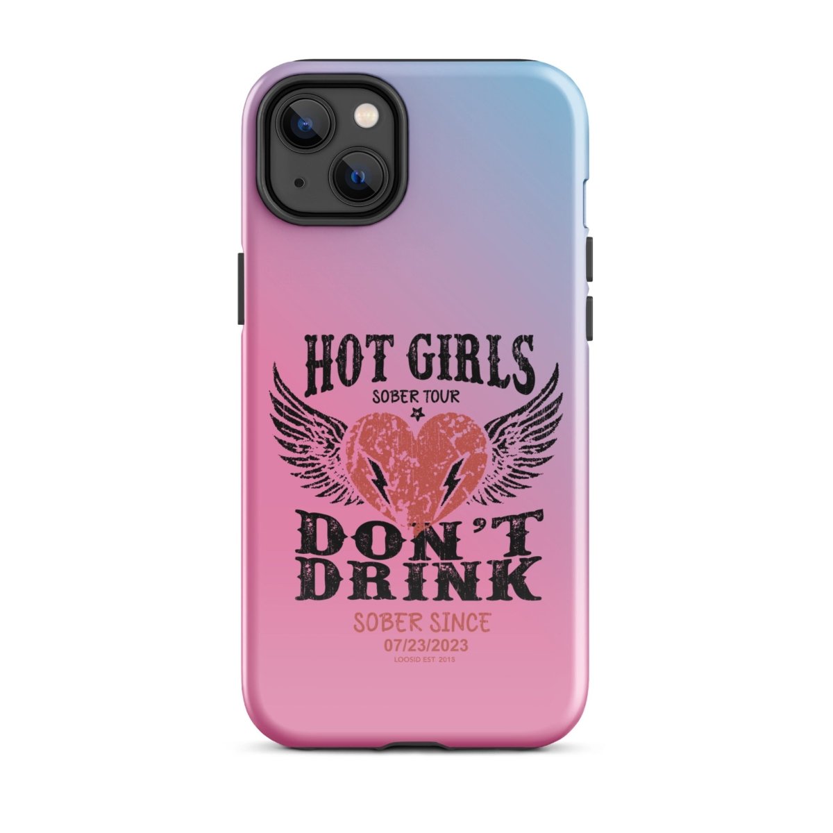 Hot Girls Don't Drink Recovery Phone Case graphic detail (view 14)