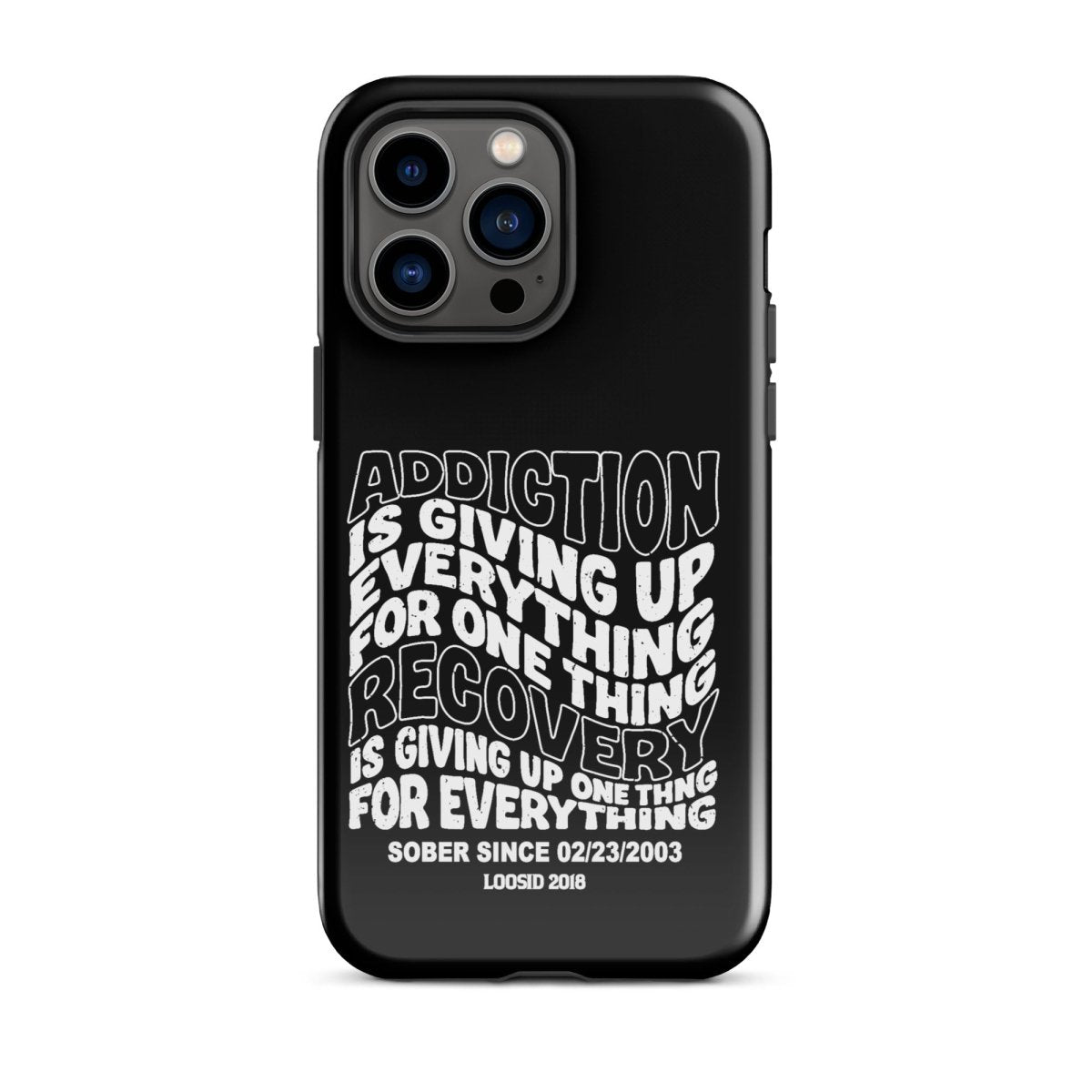 Addiction is Giving Up Recovery Phone Case lifestyle view (view 15)