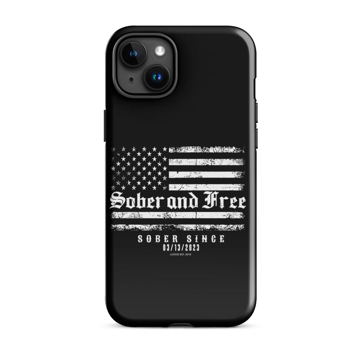 Sober and Free Recovery Phone Case packaging detail (view 18)