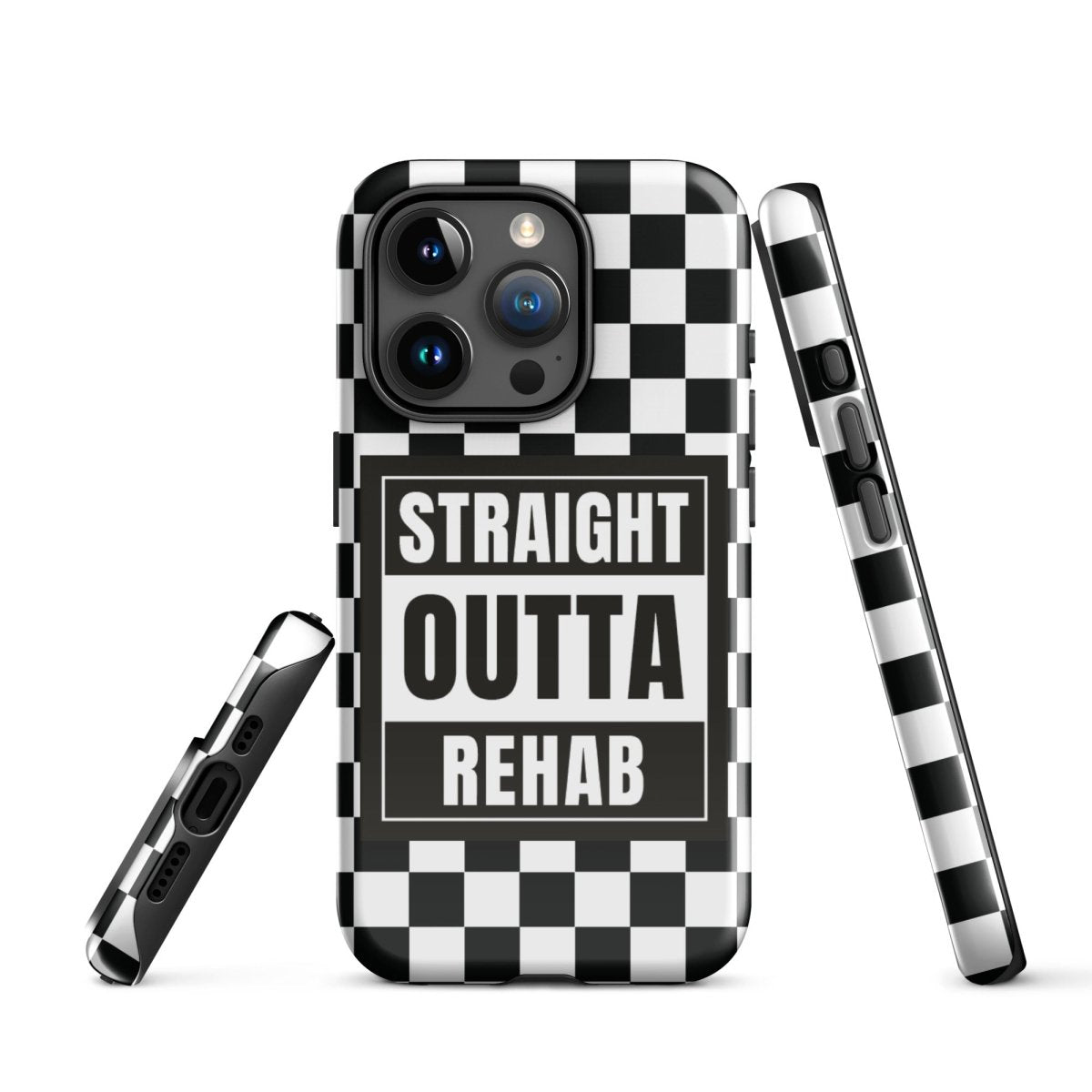 Straight outta of Rehab Recovery Phone Case back view (view 17)