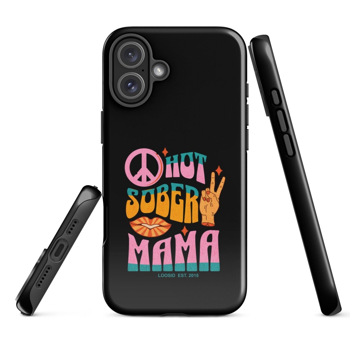 Hot Sober Mama Recovery Phone Case close-up view (view 22)
