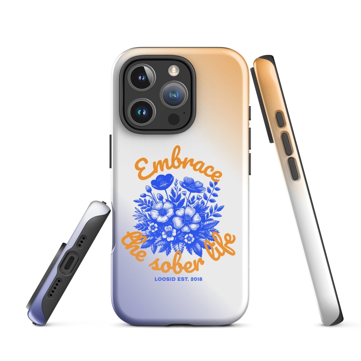 Embrace Sobriety Recovery Phone Case flat lay styled image (view 23)