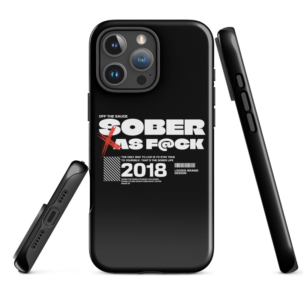 Sober As F*ck Tough Case for iPhone®