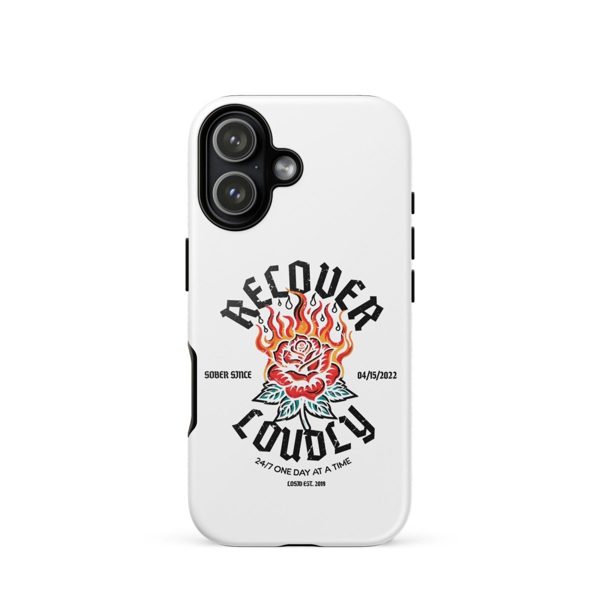 Recover Loudly Recovery Phone Case graphic detail (view 4)