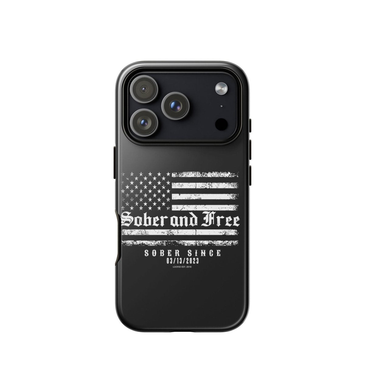 Sober and Free Recovery Phone Case back view (view 27)