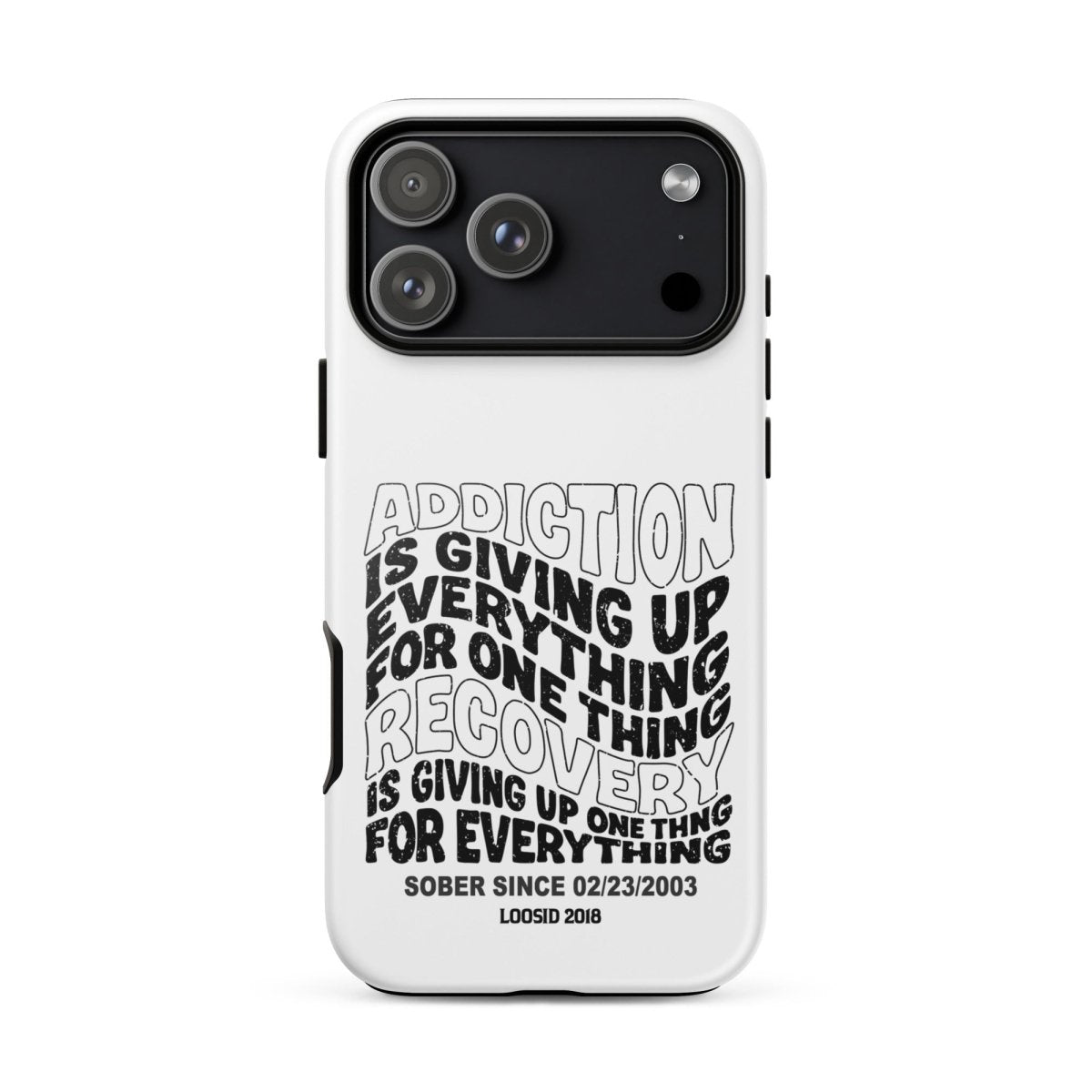 Addiction is Giving Up Recovery Phone Case packaging detail (view 28)