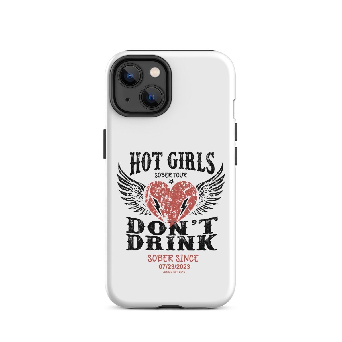 Hot Girls Don't Drink Recovery Phone Case close-up view (view 12)
