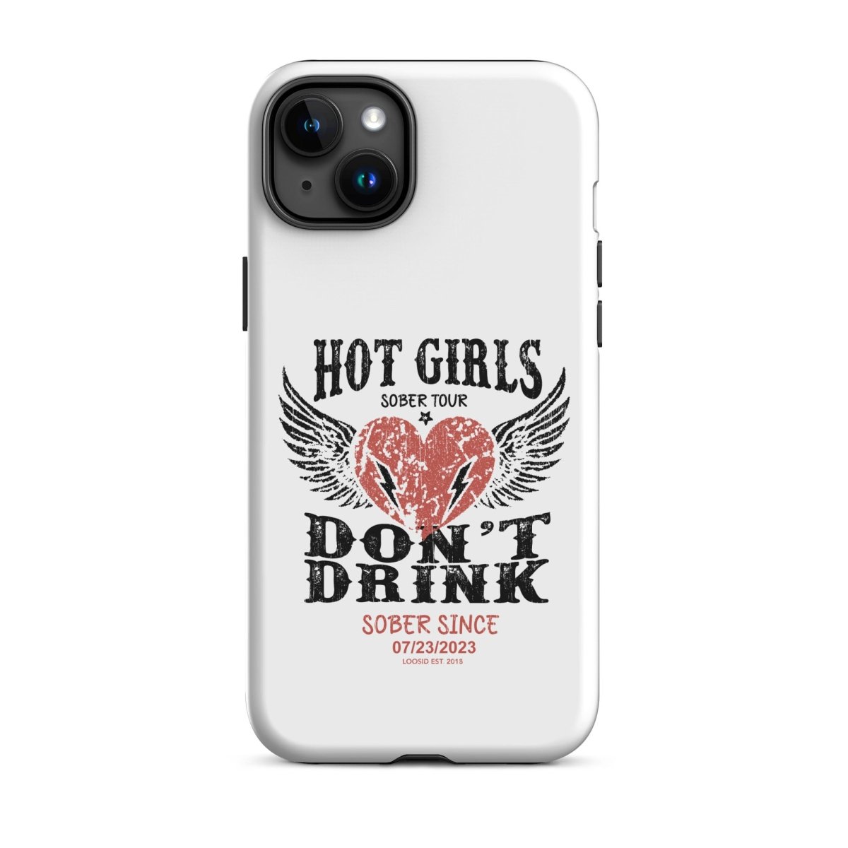 Hot Girls Don't Drink Recovery Phone Case back view (view 17)