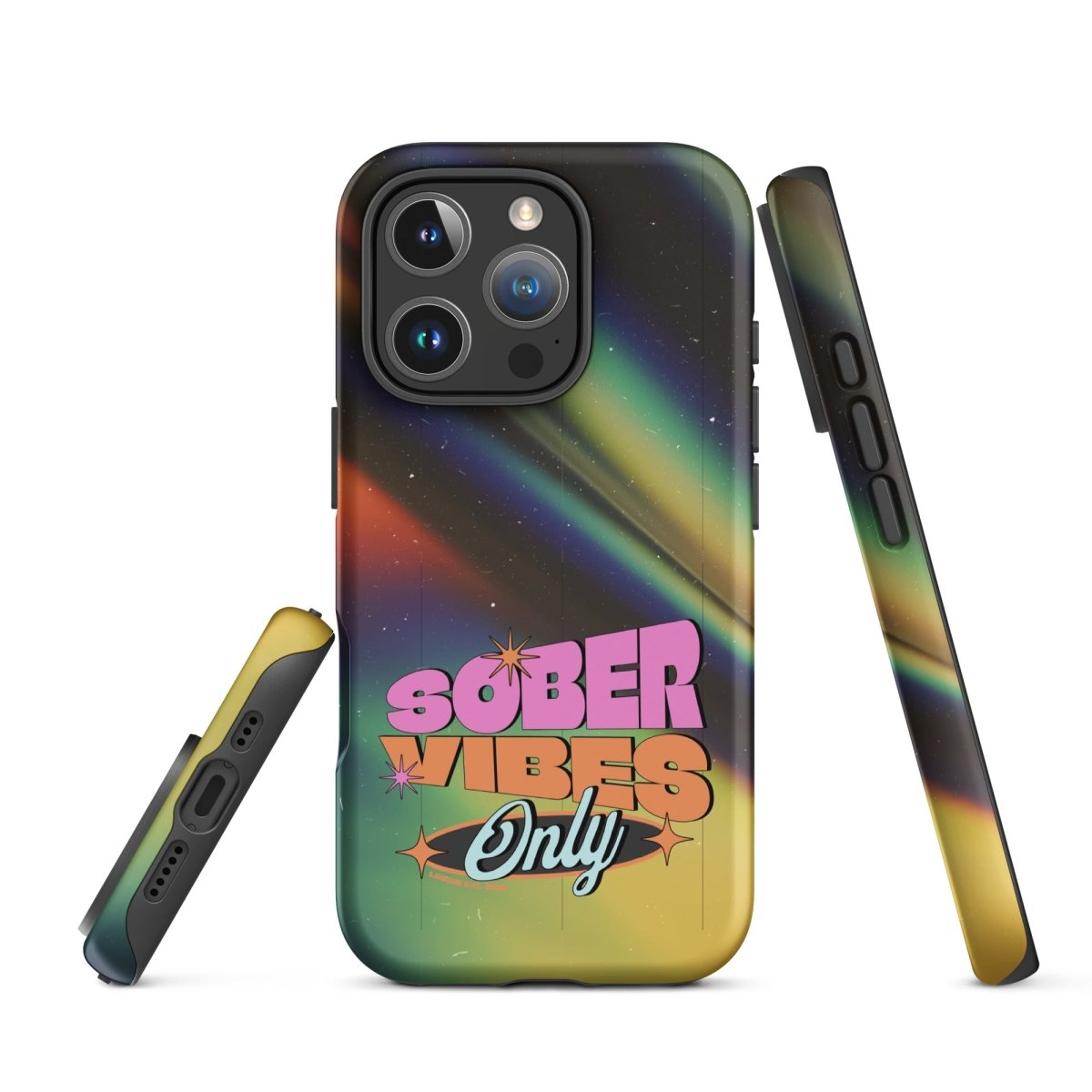 Sober Vibes Recovery Phone Case flat lay styled image (view 23)