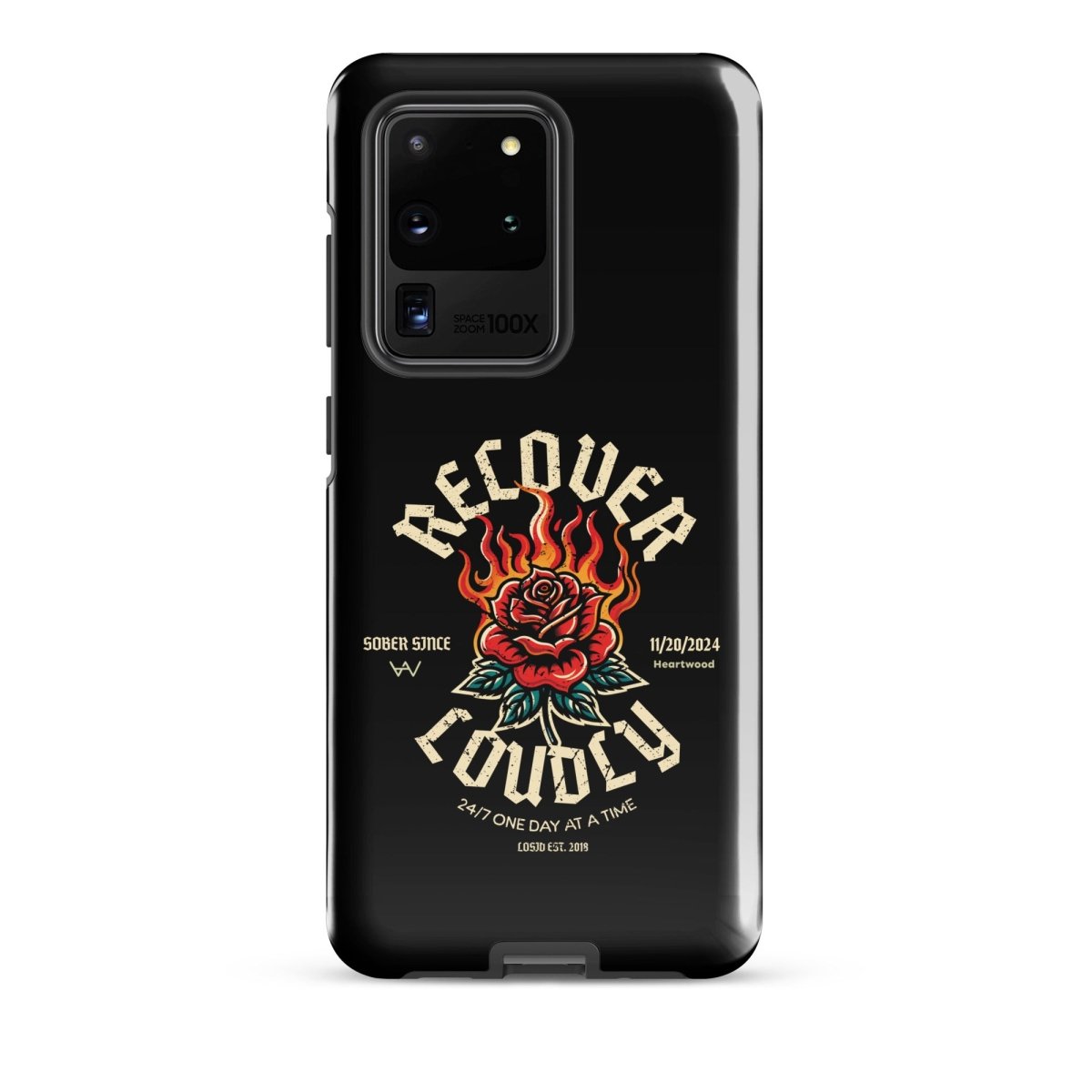 Recover Loudly Recovery Phone Case graphic detail (view 4)