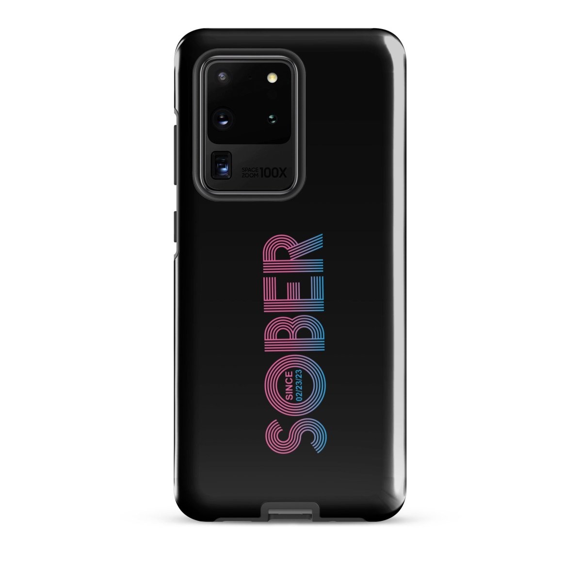 Sober Since Recovery Phone Case flat lay styled image (view 3)