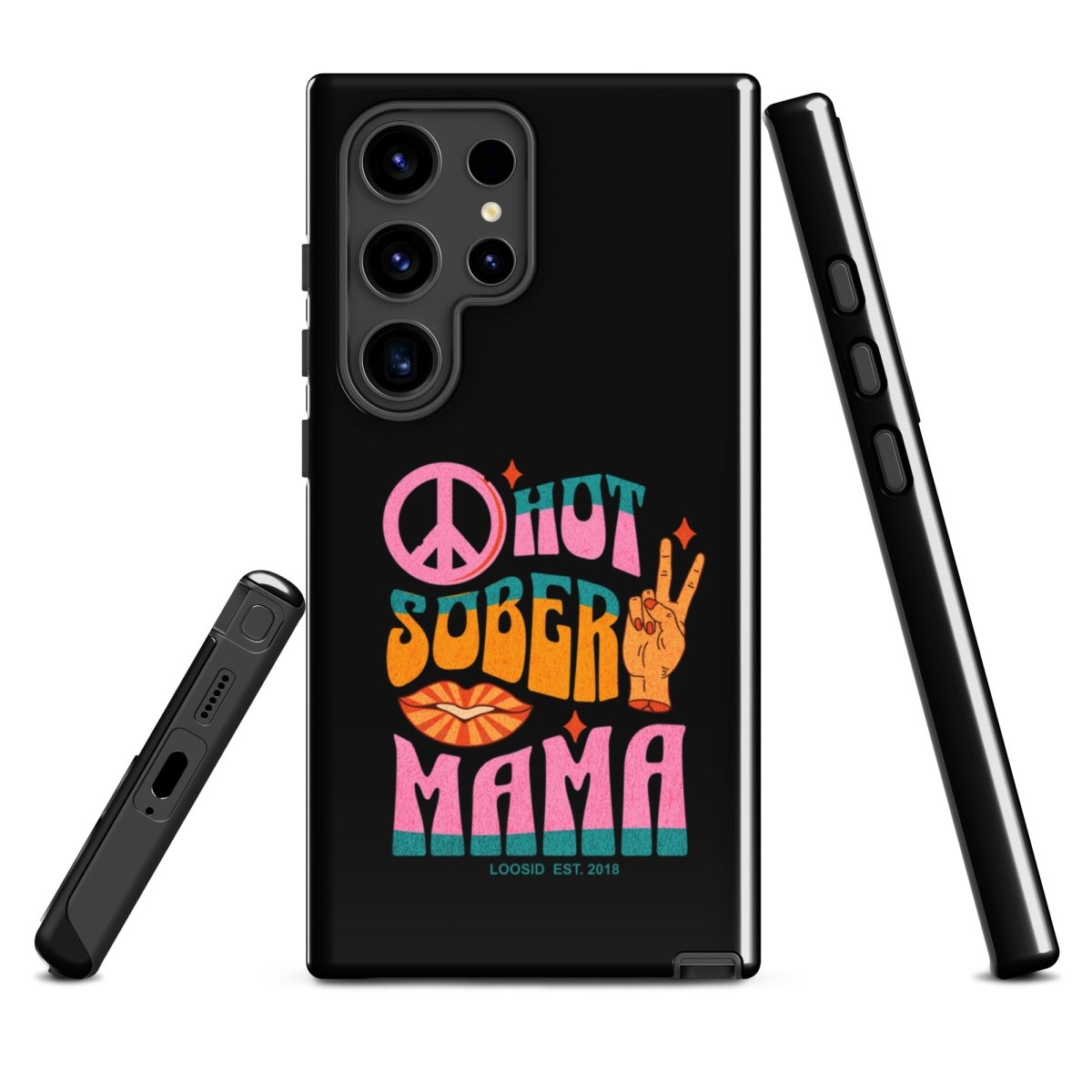 Hot Sober Mama Recovery Phone Case lifestyle view (view 5)