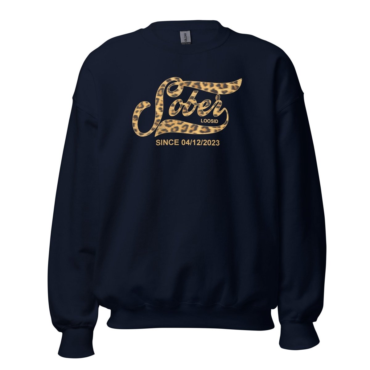 Leopard Sober Since Recovery Hoodie side view (view 6)