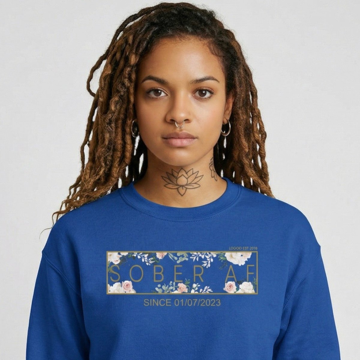 Recovery Sweatshirt | Women’s Sober AF Flower Sweatshirt
